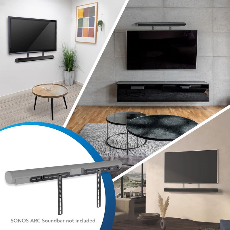 Mount-It! TV Speaker Bracket Compatible with Sonos Arc Soundbars | Soundbar Mount for TV to Achieve Directional Sound All Around, Designed for Compatibility with Sonos Arc - Image 3